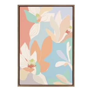 Sylvie "Spring Magnolia" by Kasey Free Framed Canvas Wall Art 33 in. x 23 in.