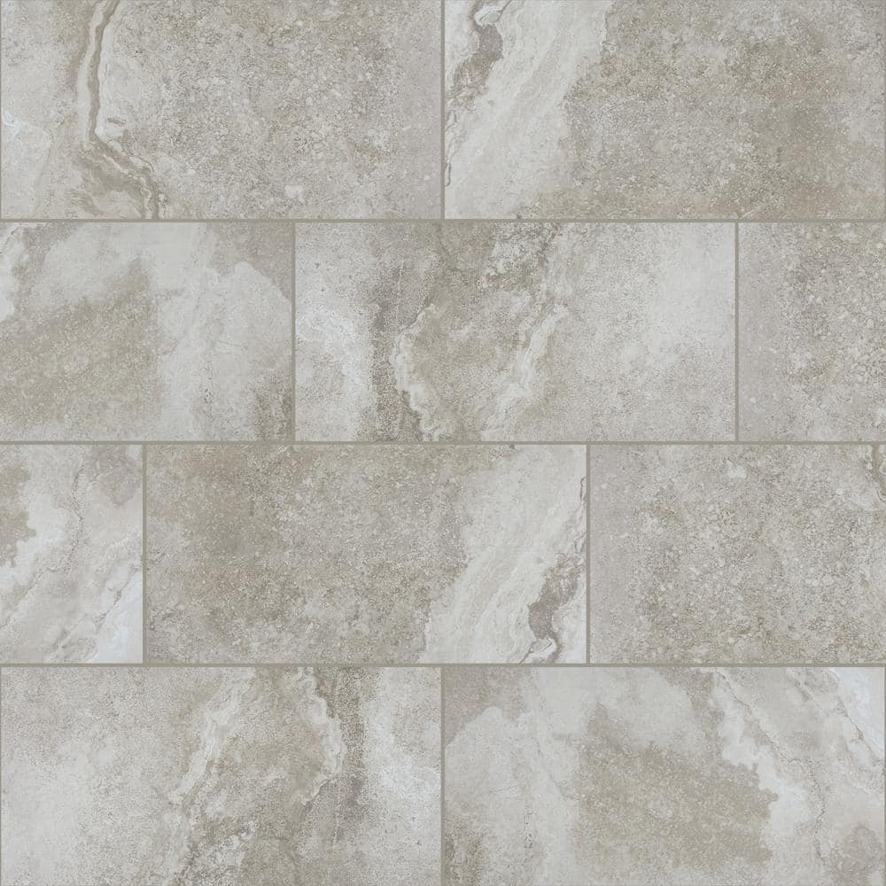 Daltile QuicTile Lenox Grey Matte 3 in. x 6 in. Porcelain Locking Floor ...