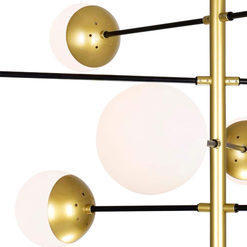 Medallion Gold Sputnik-Inspired 10-Light Metal Chandelier