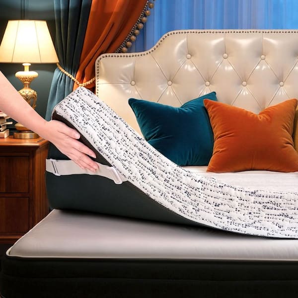 SUBRTEX Medium 2 in. Twin XL Cooling Gel Memory Foam Mattress Topper with Adjustable Straps