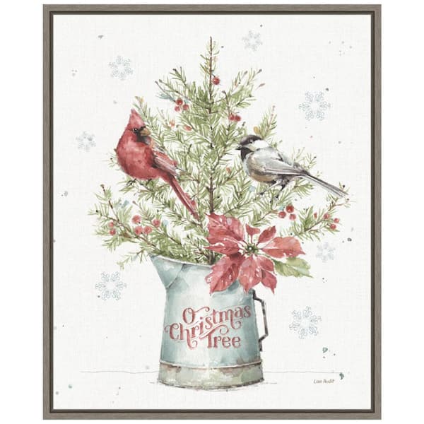 Amanti Art 16 in. W x 19.62 in. H A Christmas Weekend II with Chickadee ...