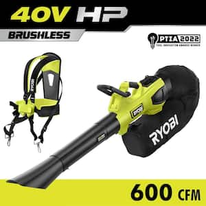 40V HP Brushless 100 MPH 600 CFM Cordless Leaf Blower/Mulcher/Vacuum (Tool Only)