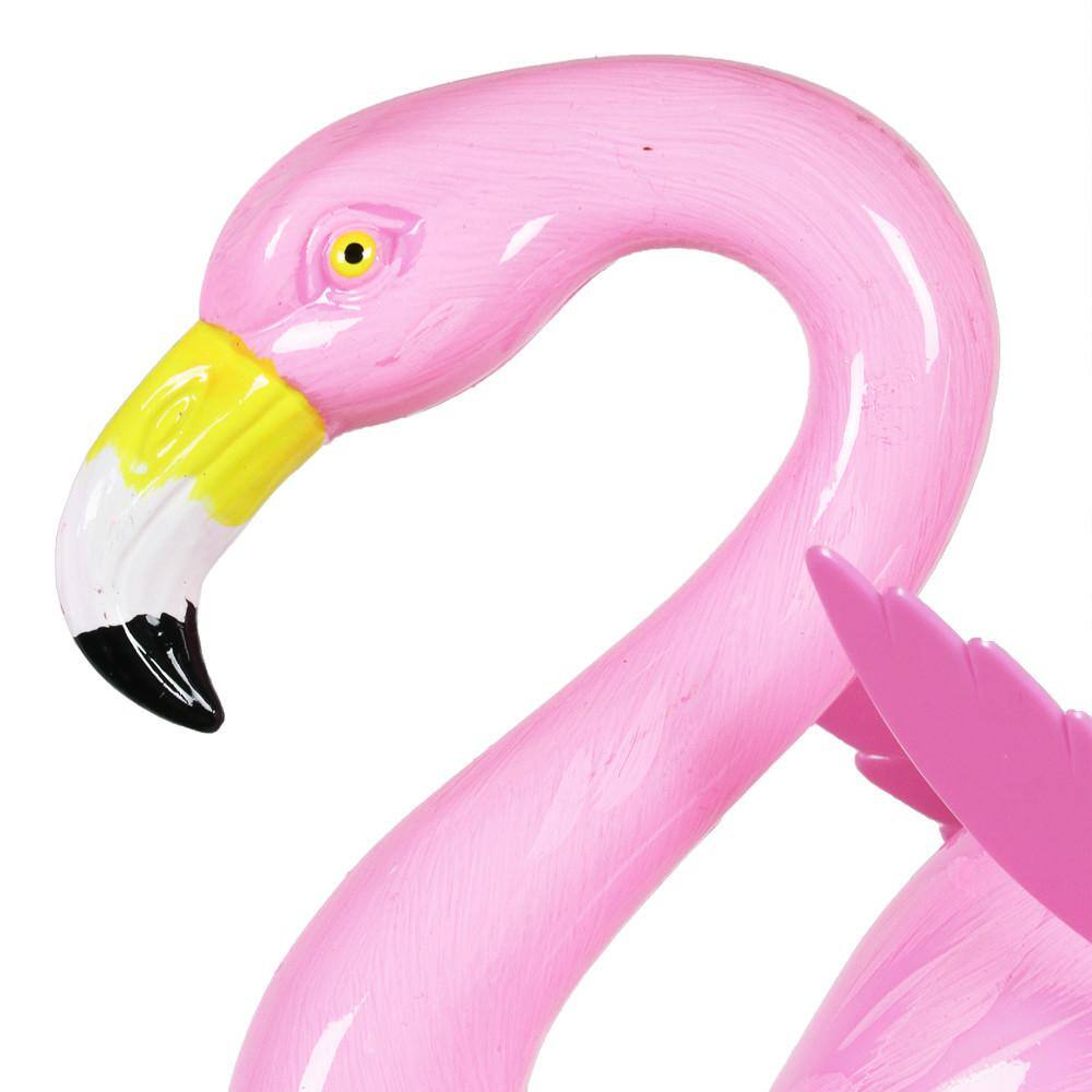 Large Pink Flamingo Wind Chime with Spinning Wings
