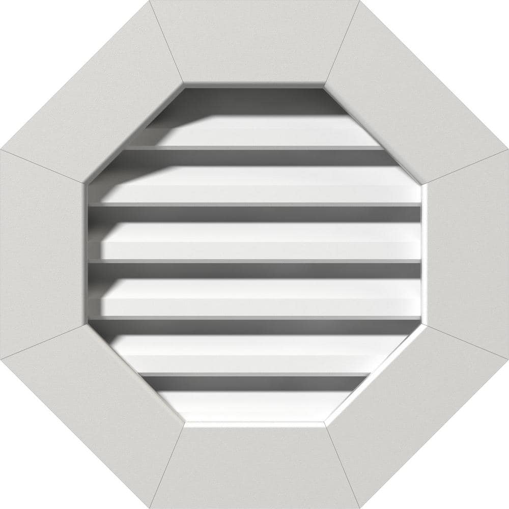 28 in. x 28 in. Octagonal Gable Vent Functional with Flat Trim Frame price history on PriceWatchPro
