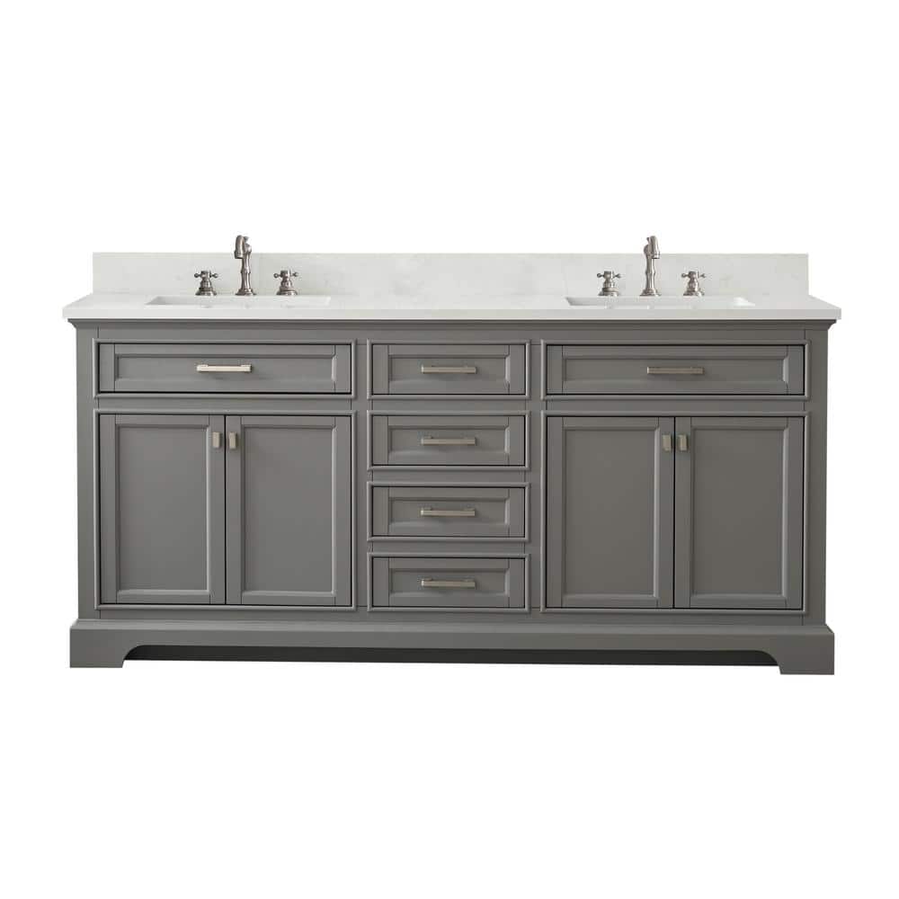 Design Element Milano 72 in. W x 22 in. D x 34 in. H Bath Vanity in
