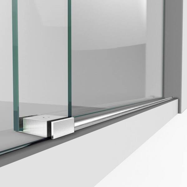 Dreamline Enigma Xo 56 3 8 60 In W X 76 H Fully Frameless Sliding Shower Enclosure Brushed Stainless Steel Shen 6134602 07 Dreamline Enigma Xo 56 3 8 60, Dreamline Enigma Frameless Sliding Shower Door