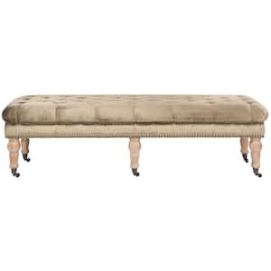 Barney Gold/Silver Upholstered Entryway Bench