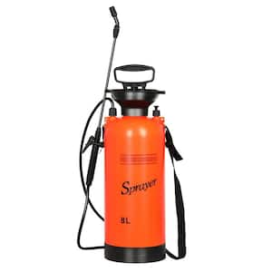 2 Gal. Lawn Pump Sprayer Watering Can with 2 Different Spray Patterns and Pressure Relief Valve