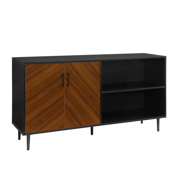 Walker Edison 28 Modern Bookmatch Accent Cabinet - Solid Black