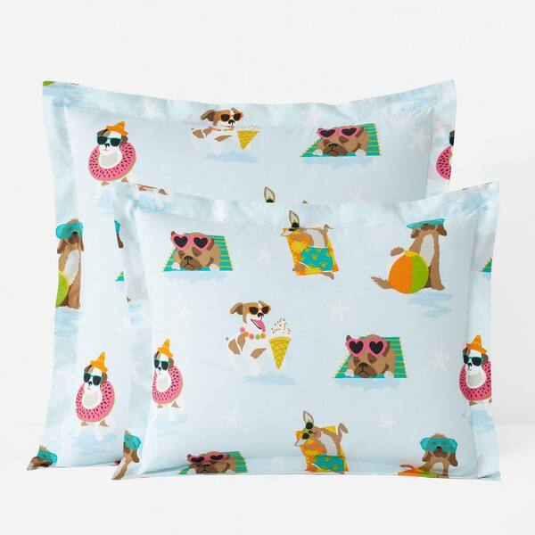 Company Cotton Cool Dogs Plaid Percale Sham