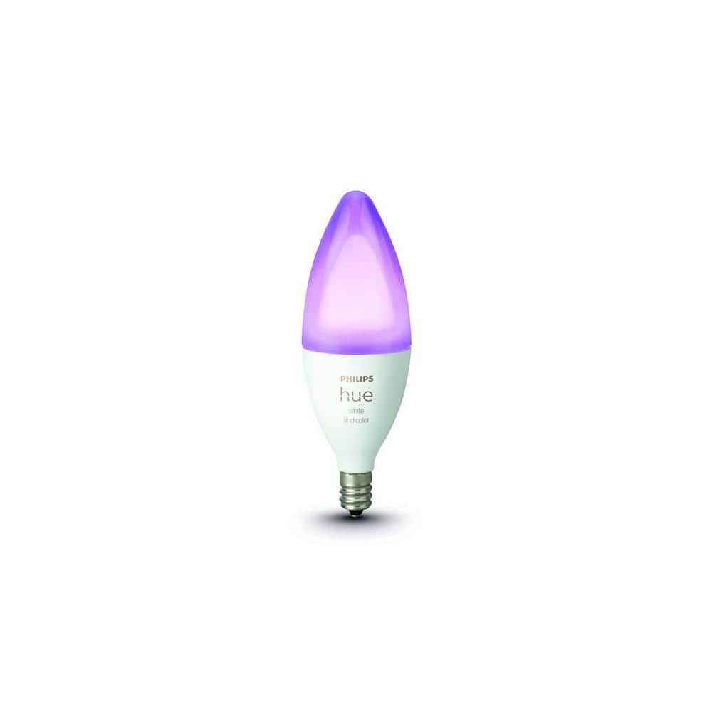 Hue White and Color Ambiance E12 Wi-Fi Smart LED Decorative Candle ... Philips 