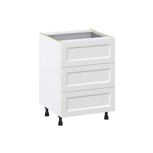 24 in. W x 34.5 in. H x 24 in. D Alton Painted White Shaker Assembled Base Kitchen Cabinet with Inner Drawer