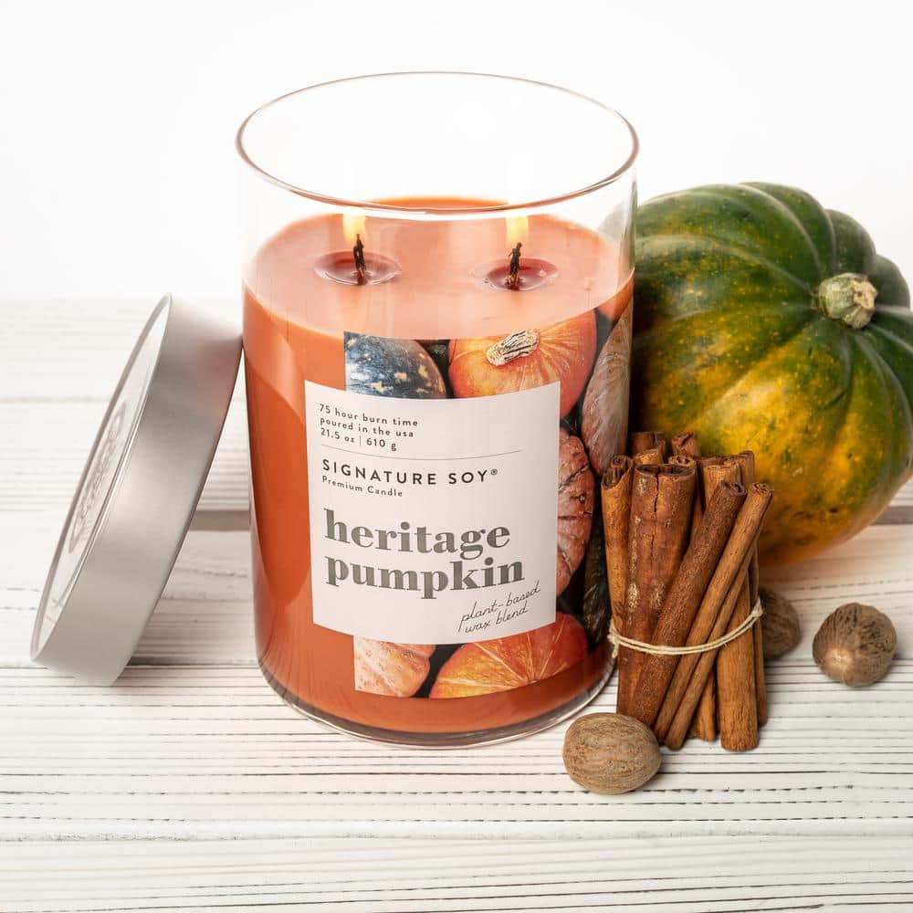 Heritage Pumpkin Scented Soy Jar Candle with Lid