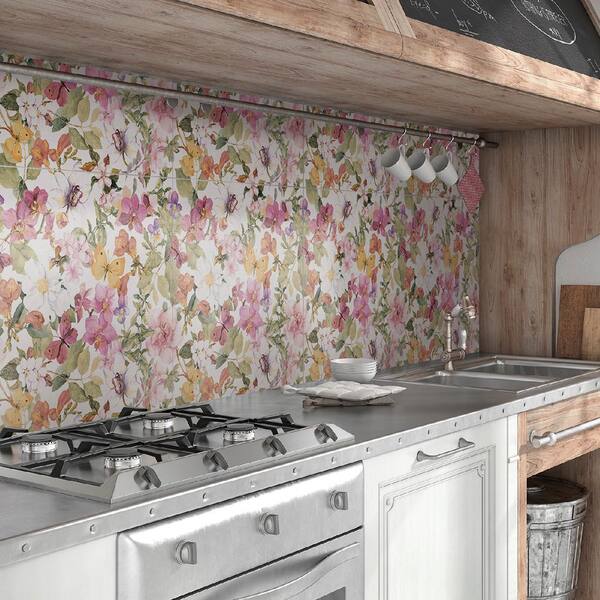 Imagine Floral Meadow 19-3/8 in. x 19-3/8 in. Porcelain Floor and Wall Tile (10.56 sq. ft./Case)