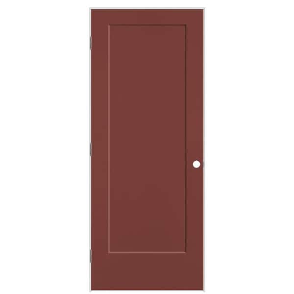 Masonite 32 in. x 80 in. 1-Panel Lincoln Park Right-Hand Hollow Core Red Bluff Molded Composite Single Prehung Interior Door