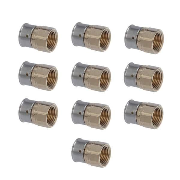 Viega PureFlow 3/4 in. Press x 1/2 in. FPT Zero Lead Bronze Adapter (10-pack)
