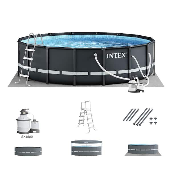 Intex 16 ft. x 48 in. Ultra XTR Round Frame Above Ground Swimming Pool Set with Pump