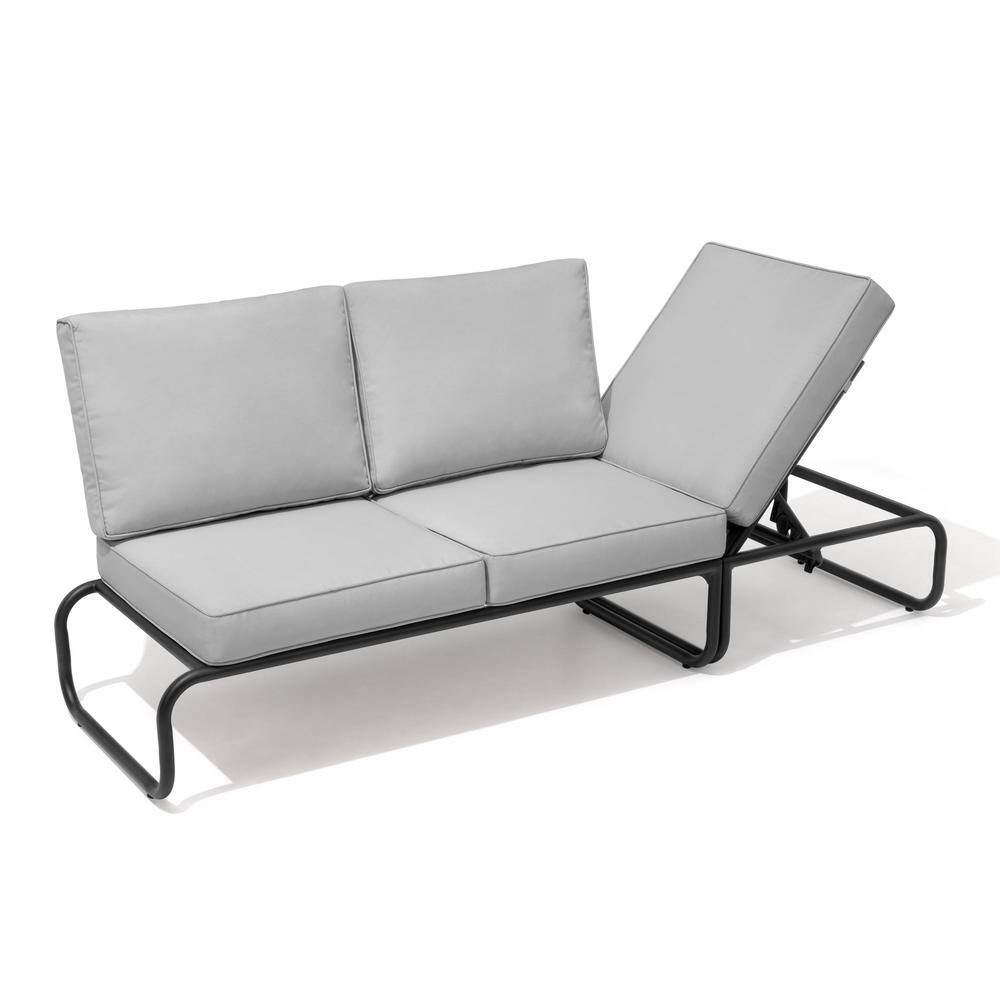 Aluminum Leisure Adjustable Outdoor Day Bed with Cushions in Light Gray price history on PriceWatchPro