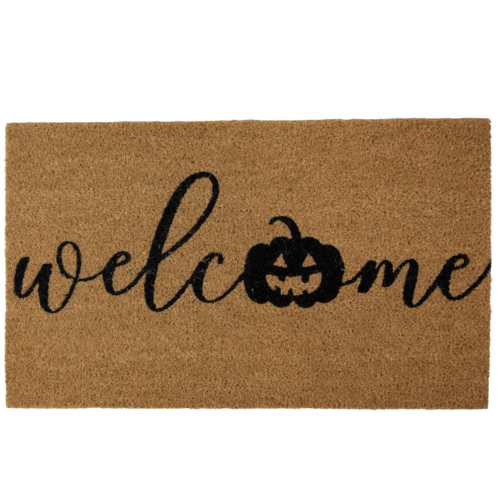 Brown Natural Coir Pumpkin Welcome Halloween Doormat 18 in. x 30 in. price history on PriceWatchPro
