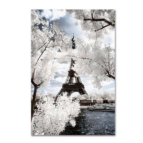 Eiffel Tower canvas Wall Art | Paris Landmark Glass Print, France Trav