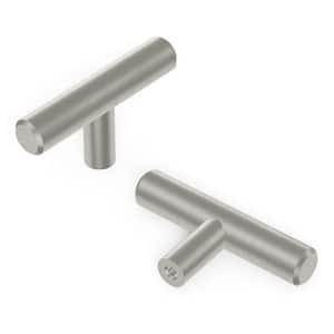 Bar Pulls T-Knob 2-3/8 in. x 1/2 in. Stainless Steel Cabinet Knob (10-Pack)