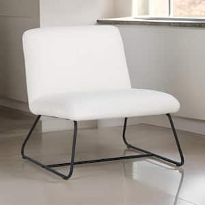 Ciao Ivory and Black Fabric Side Chair