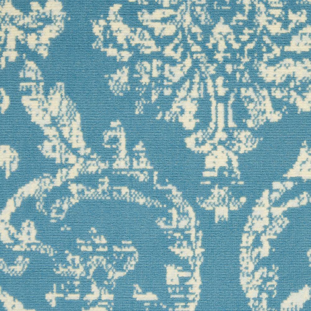 Hand-Knotted Blue Synthetic Rectangular 5' x 7' Area Rug
