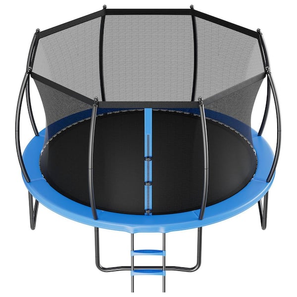 14 ft. Outdoor Trampoline, ASTM Approved with Net and Thick Pad, 450 lbs. Capacity, Anti-Rust for Kids and Adults