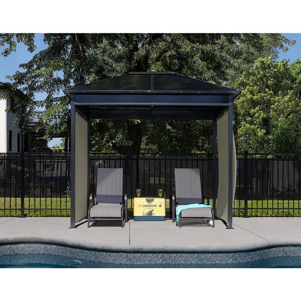 Danxia Black Steel and Polycarbonate 7x9 Ft Gazebo