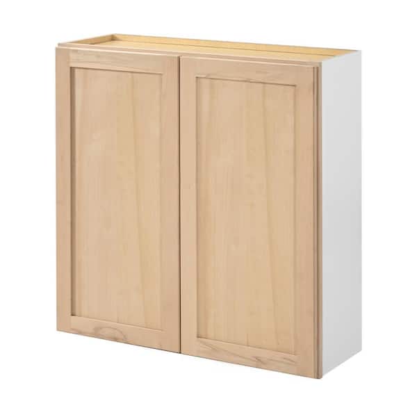 Hampton Bay 36 in. W x 12 in. D x 36 in. H Ready to Assemble Wall Kitchen Cabinet in Unfinished with CLICKREADY Technology