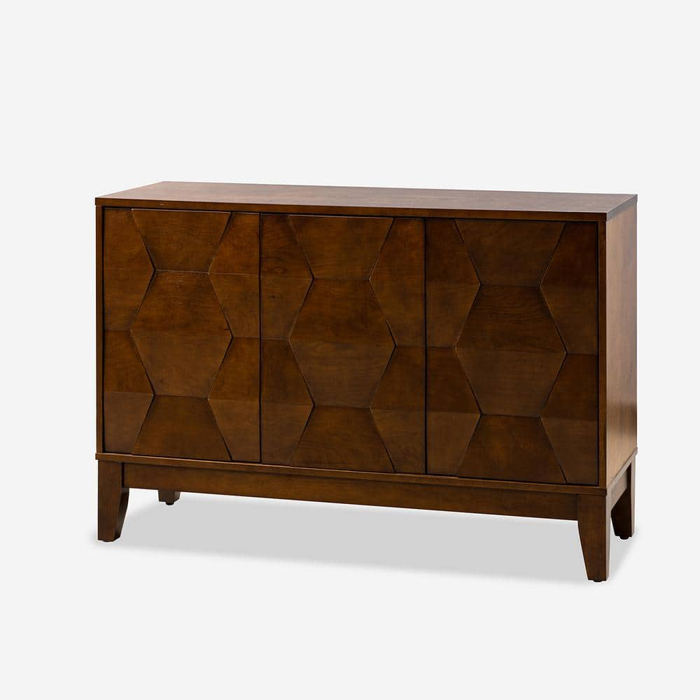 Modern Walnut Office Storage Serving Credenza Cabinet 71 x 20 x 36 :  S649 - Status by Express Office Furniture