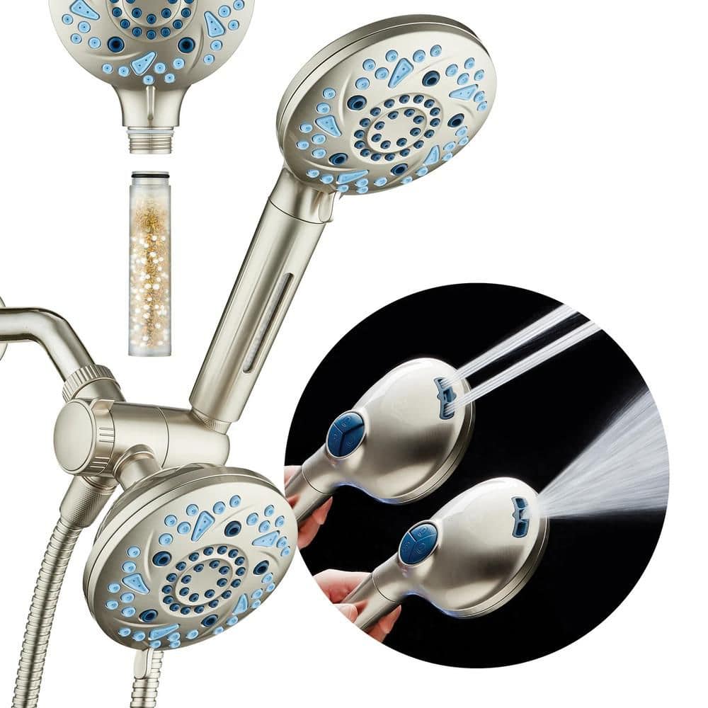 82-Spray Wall Mount Showerhead Combo with filtration 2.5 GPM in Satin Nickel price history on PriceWatchPro