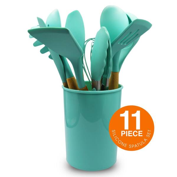 Buy Wholesale China 9/11-pieces Silicone Cooking Utensil Set /wooden  Handle/ Flexible Rubber Silicone Spatula & Kitchen Utensils Set at USD 7.5