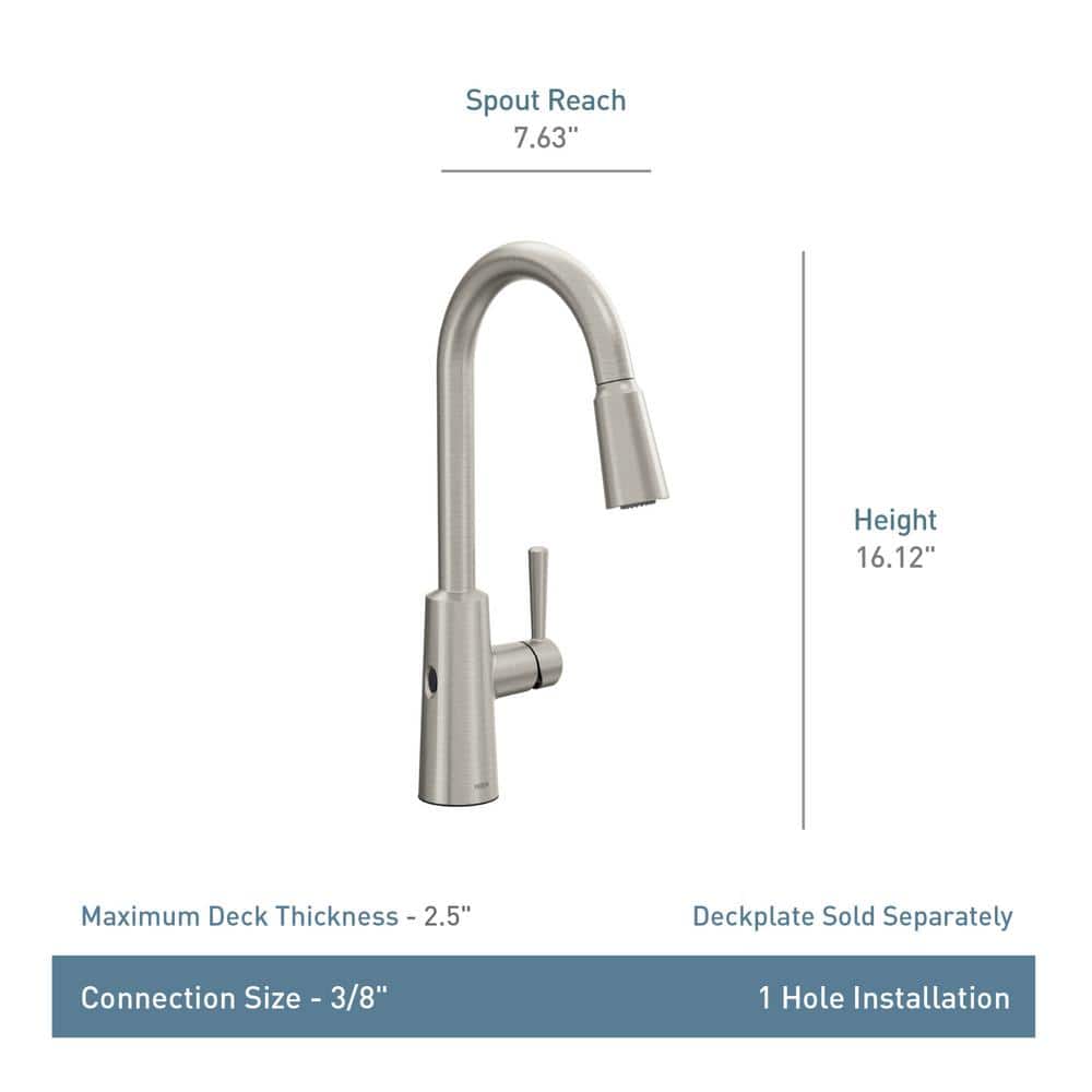 Stainless Steel Touchless Pull Down Kitchen Faucet with Spray