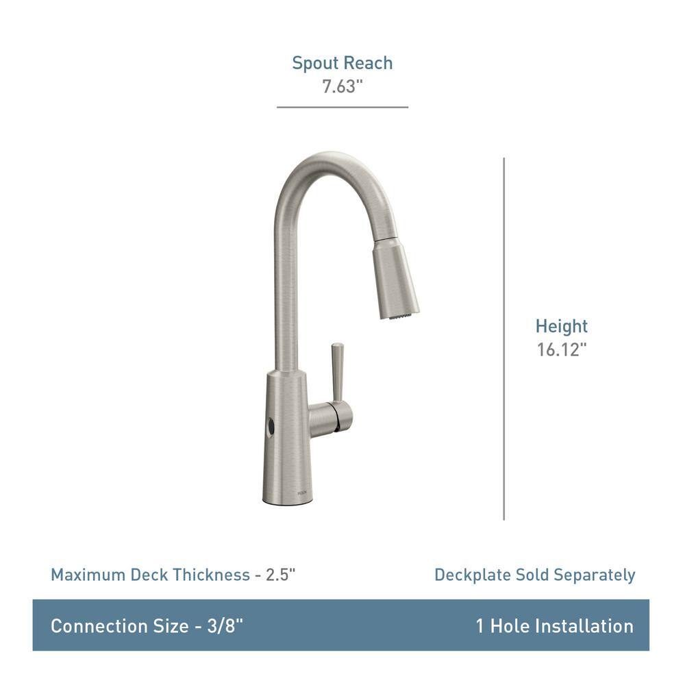 Stainless Steel Touchless Pull Down Kitchen Faucet with Spray