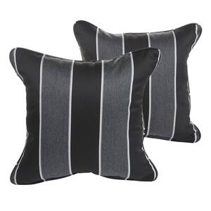 Sunbrella Peyton Granite Outdoor Corded Throw Pillows (2-Pack)