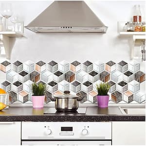 3D PVC Peel and Stick Mosaic Tile Sticker, JM542, 12 in. x 12 in. (Set of 20)