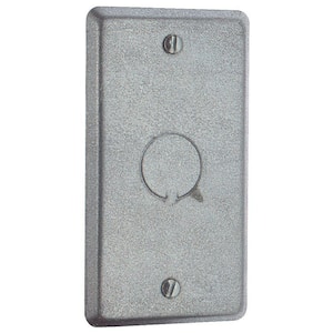1-Gang Metal Electrical Box Cover with 1/2 in. Knockout