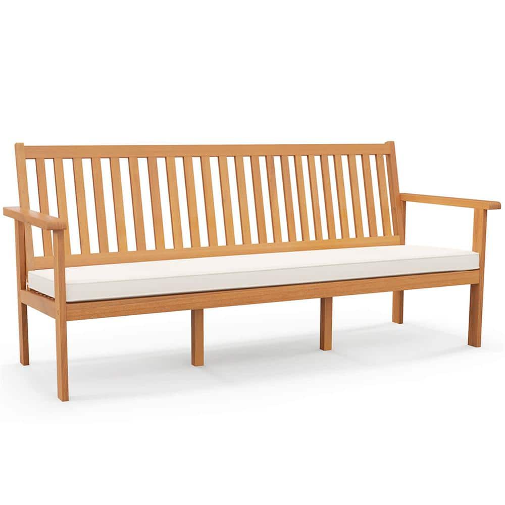〆1/31 WHITE_WOOD_BENCH #3 costway-outdoor-benches-