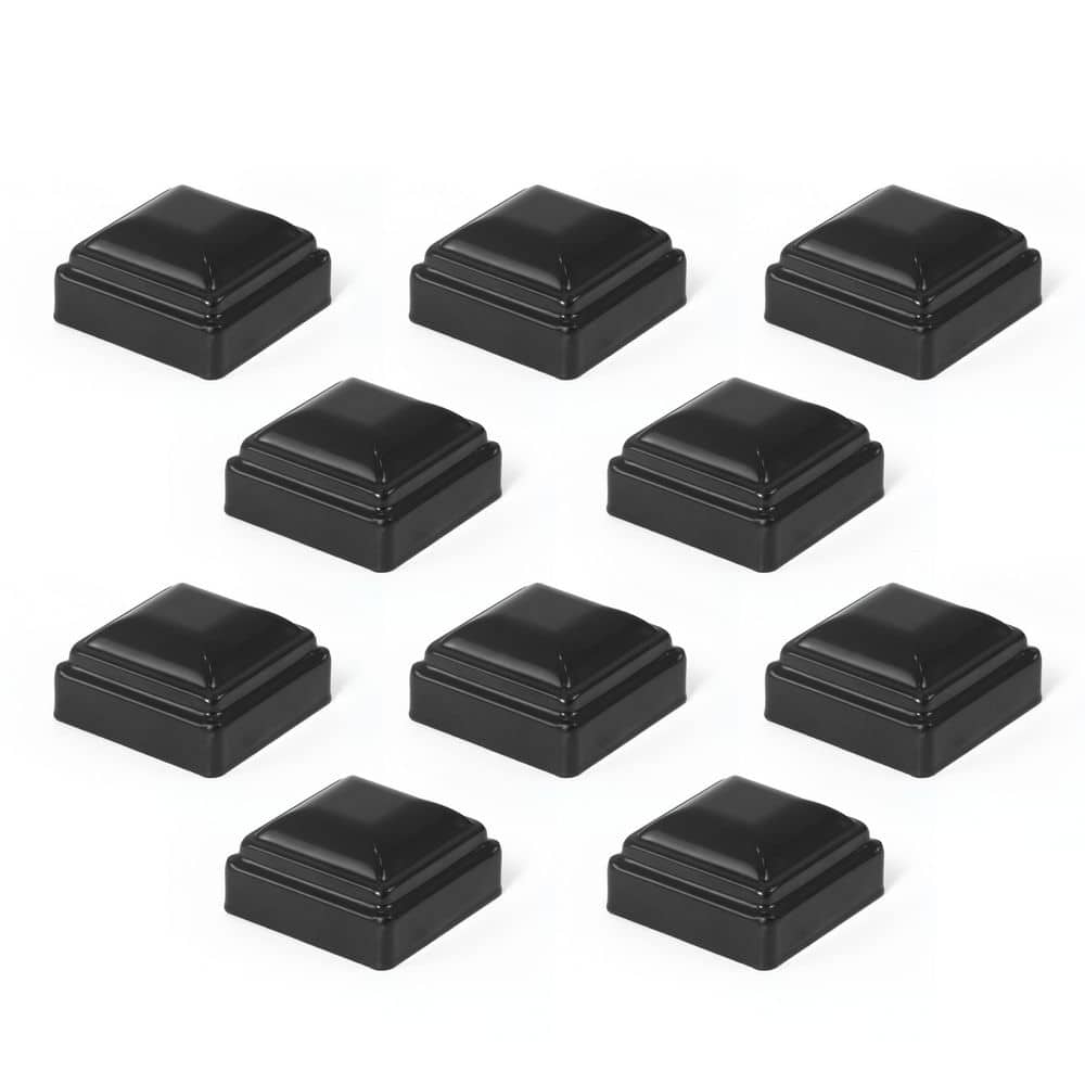 Rust-Resistant 2 in. x 2 in. Metal Decorative Contemporary Pyramid Fence Post Cap (10-Pack) price history on PriceWatchPro