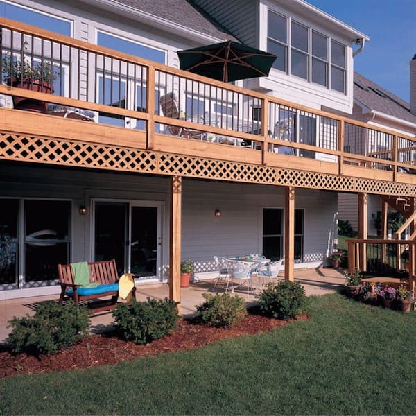 4 ft. Sierra Cedar Vinyl Lattice Divider (2-Pack)