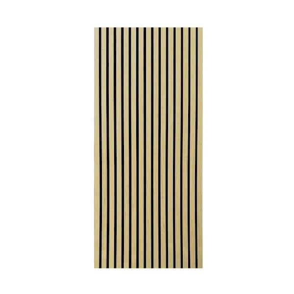 Ejoy 94.5 in. x 24 in x 0.8 in. Acoustic Vinyl Wall Siding with Real Wood Veneer in Manchurian AshColor (Set of 1 piece)
