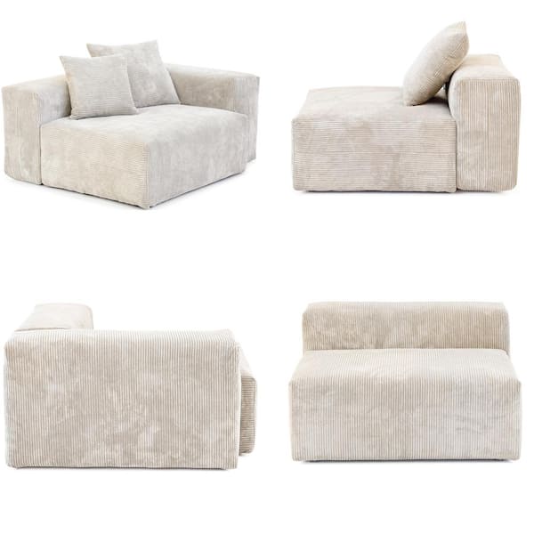 Dropship 34Lamb Fleece Fabric Sofa, Modern Single Sofa With