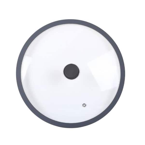 Tempered Glass Clear Lid with Silicone Handle Vented Easy Clean Heat Resistant Universal Pan Cover 1 Piece Set