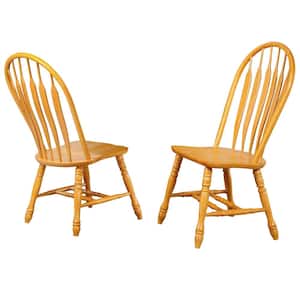 Oak Selections Light Oak Solid Wood Dining Side Chair (Set of 2)