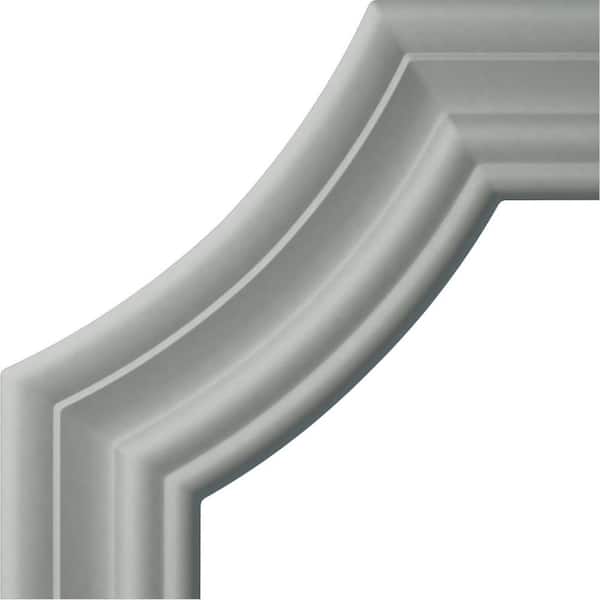 Ekena Millwork 6 in. x 5/8 in. x 6 in. Urethane Oxford Panel Moulding Corner (Matches Moulding PML02X00OX)
