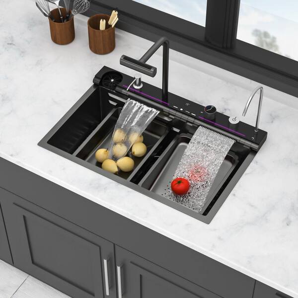 RAINLEX 30 in. L x 19 in. W Drop-In Single Bowl 16-Gauge Stainless