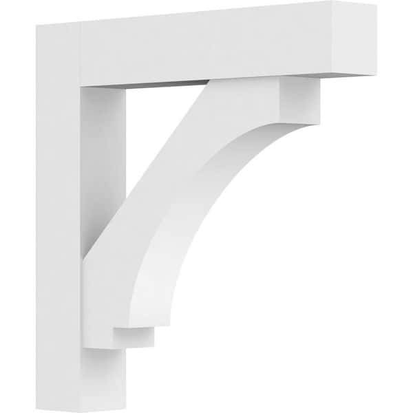 Ekena Millwork Standard Imperial 5 in. W x 30 in. H x 30 in. D Signature Urethane Polyurethane Bracket With Block Ends