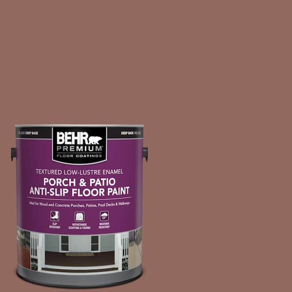 BEHR PREMIUM 1 gal. #PFC-09 Giant Sequoia Textured Low-Lustre Enamel Interior/Exterior Porch and Patio Anti-Slip Floor Paint