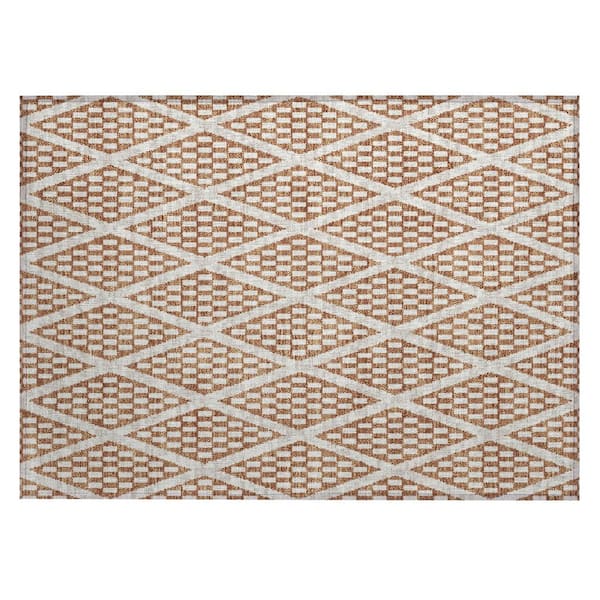 Chantille Machine Washable Indoor/Outdoor Abstract ACN3043 Rust 3 ft. x 4 ft. Area Rug